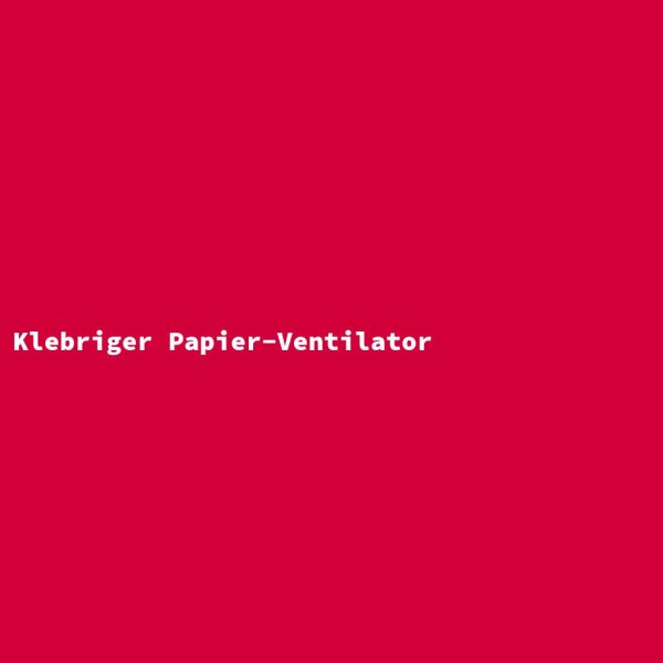 Klebriger Papier-Ventilator