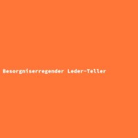 Besorgniserregender Leder-Teller